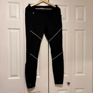 Smartwool Merino Sport Fleece Tight Men's XL Black Reflective Zip Pocket Pull On